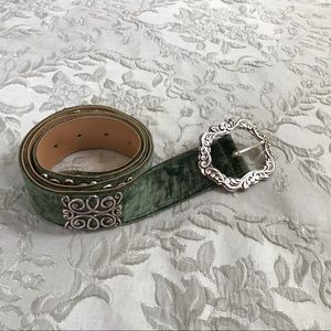 Green Velvet with Silver accents in size M